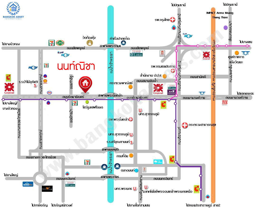 *****บ้านเดี่ยวมือสองนนทบุรี ทำเลโซนเมือง ม.นนท์ณิชา รัตนาธิเบศร์ พร้อมอยู่ เนื้อที่ 71.3 ตร.ว. 3 ห้องนอน 3 ห้องน้ำ 2 ที่จอดรถ เดินทางสะดวก ใกล้เซ็นทรัลรัตนาธิเบศร์ รถไฟฟ้าสถานี "ไทรม้า" และทางด่วน "งามวงศ์วาน"